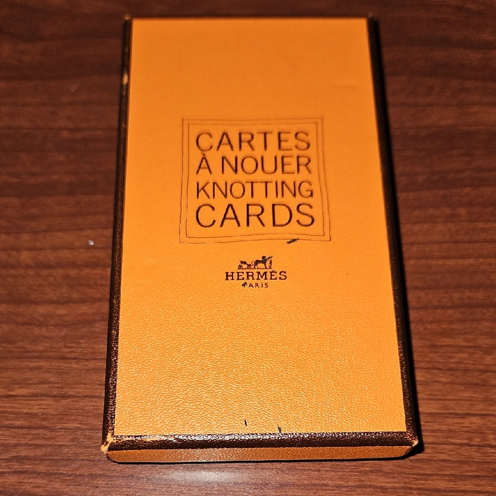 Authentic Hermes Orange Knotting Cards Set 2008